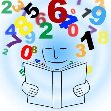 Studying mathematics shows educating learn and schooling Stock Illustration