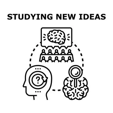 Studying new ideas concept for research and innovation Stock Illustration