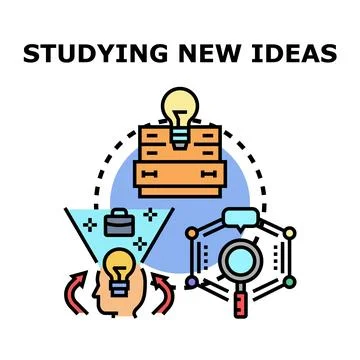Studying new ideas concept vector icon developing strategy イラスト素材