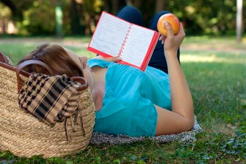 Studying outdoors Stock Photos