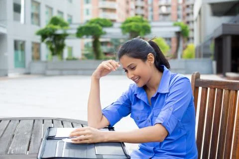 Studying outside Stock Photos