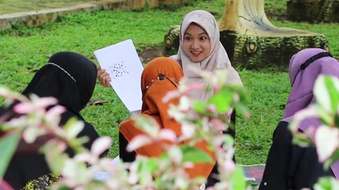 Studying in a park Stock Footage 287307987