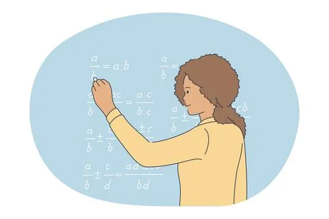 Studying in school, pupil, learning concept 库存插图