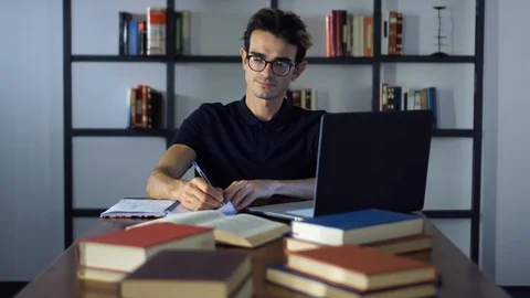 Studying student hands writing in book during lecture education students college Stock Footage 93301467