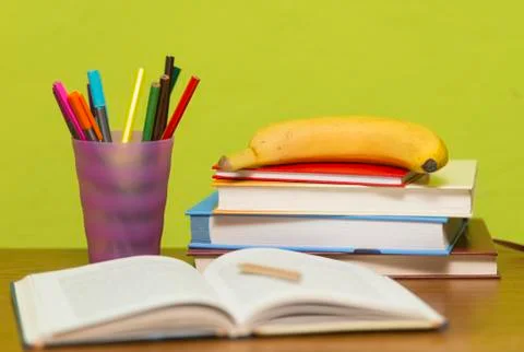 Studying table Stock Photos