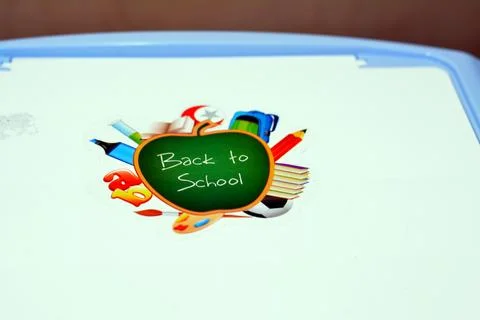 Studying table for students, back to school concept, learning and education.. Stock Photos