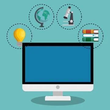 Studying with technology design Stockillustratie