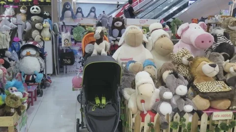 Stuffed animals in stores Stock Footage 70546864