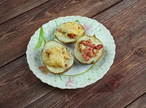 Stuffed Baked Potatoes Stock Photos