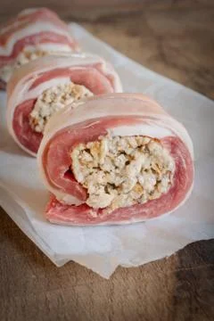Stuffed Breast of Lamb Stock Photos
