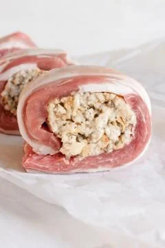 Stuffed Breast of Lamb Stock Photos