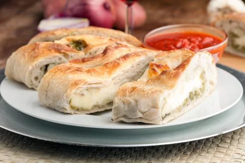 Stuffed Broccoli Bread Stock Photos