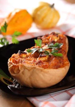 Stuffed butternut squash Stock Photos