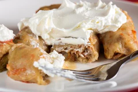 Stuffed cabbage rolls Stock Photos