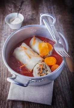 Stuffed Cabbage Rolls Stock Photos