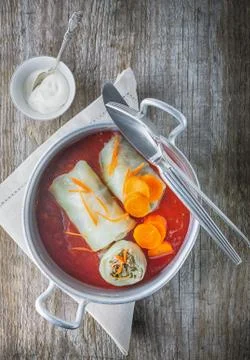 Stuffed Cabbage Rolls Stock Photos
