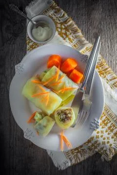 Stuffed Cabbage Rolls Stock Photos