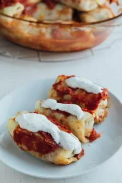 Stuffed cabbage rolls Stock Photos