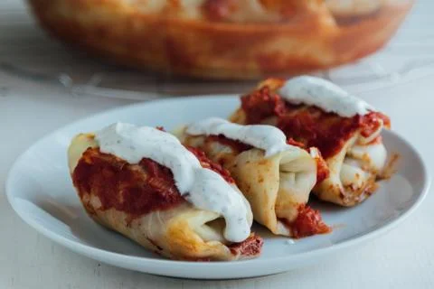 Stuffed cabbage rolls Stock Photos