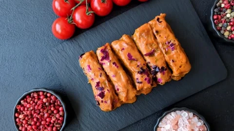 Stuffed cabbage rolls with rice and chic... | Stock Video | Pond5