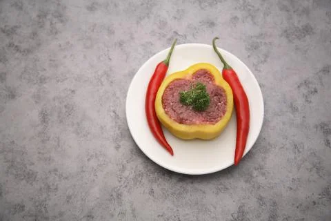 Stuffed capsicum Stock Photos