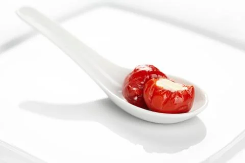 Stuffed cherry tomatoes Stock Photos