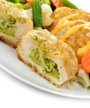Stuffed chicken breasts Stock Photos
