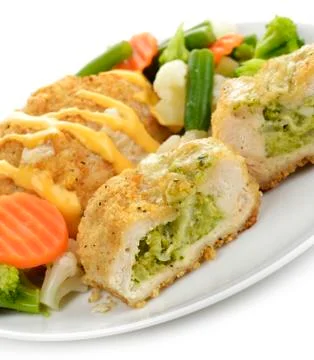 Stuffed chicken breasts Stock Photos