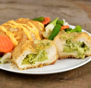 Stuffed chicken breasts Foto stock