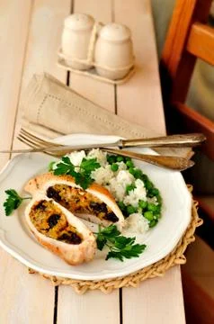 Stuffed Chicken Breasts Stock Photos