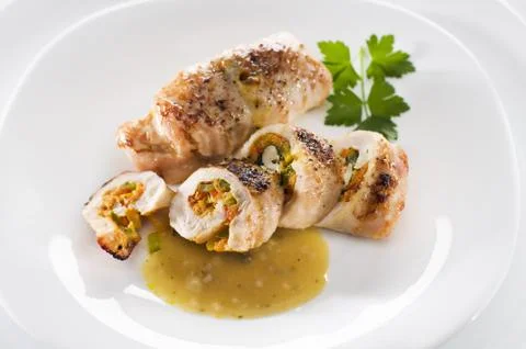Stuffed chicken Stock Photos