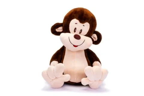 Stuffed chimpanzee with shadow Foto stock