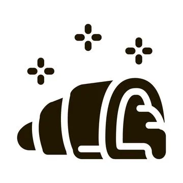 Stuffed croissant icon Vector Glyph Illustration Stock Illustration