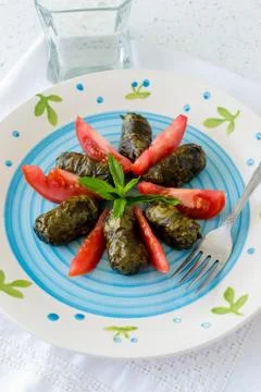 Stuffed dock leaves Stock Photos
