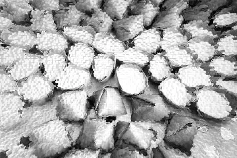 Stuffed Dough Pyramid texture, 3d block style Stock Illustration