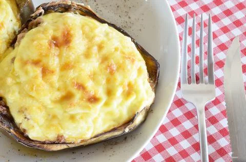 Stuffed eggplants Stock Photos