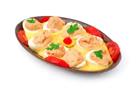 Stuffed eggs Foto stock