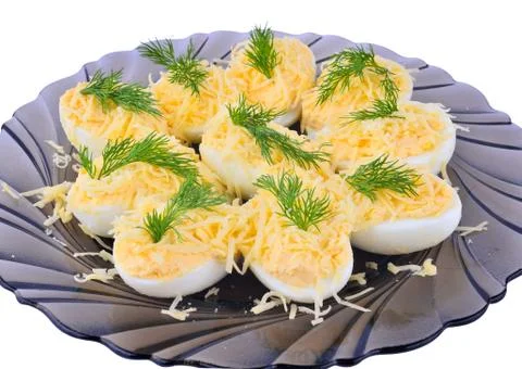 Stuffed eggs Stock Photos