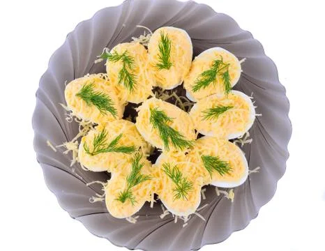 Stuffed eggs Stock Photos