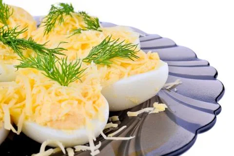 Stuffed eggs Stock Photos