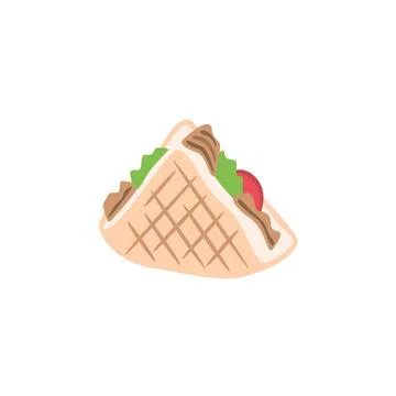 Stuffed flatbread icon. Vector illustration design. Stock Illustration