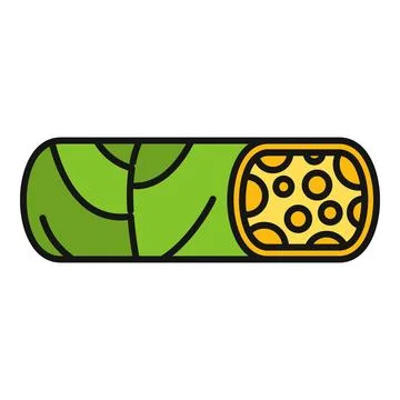 Stuffed grape leaf dolma food vector icon Stock Illustration