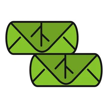 Stuffed grape leaves dolma sarma icon design Stock Illustration