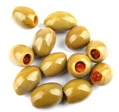 Stuffed green olives Stock Photos