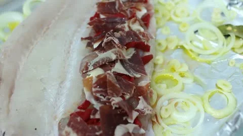 Stuffed hake Stock Footage 20439276