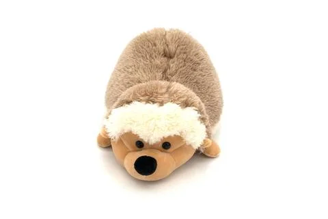 Stuffed hedgehog toy isolated white. Foto stock