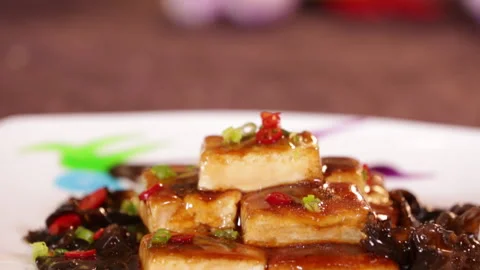 Stuffed meat with beans and stuffed tofu (3) Stock Footage 202208054
