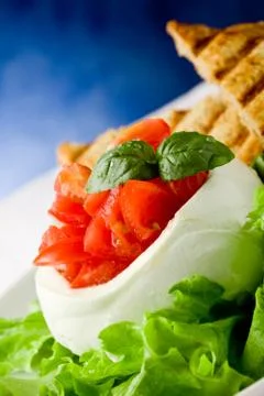 Stuffed mozzarella Stock Photos