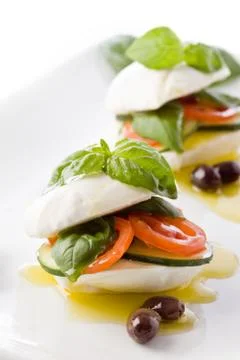 Stuffed mozzarella sandwich Stock Photos