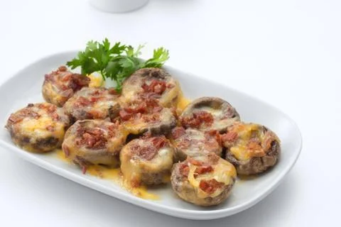 Stuffed mushroom Stock Photos